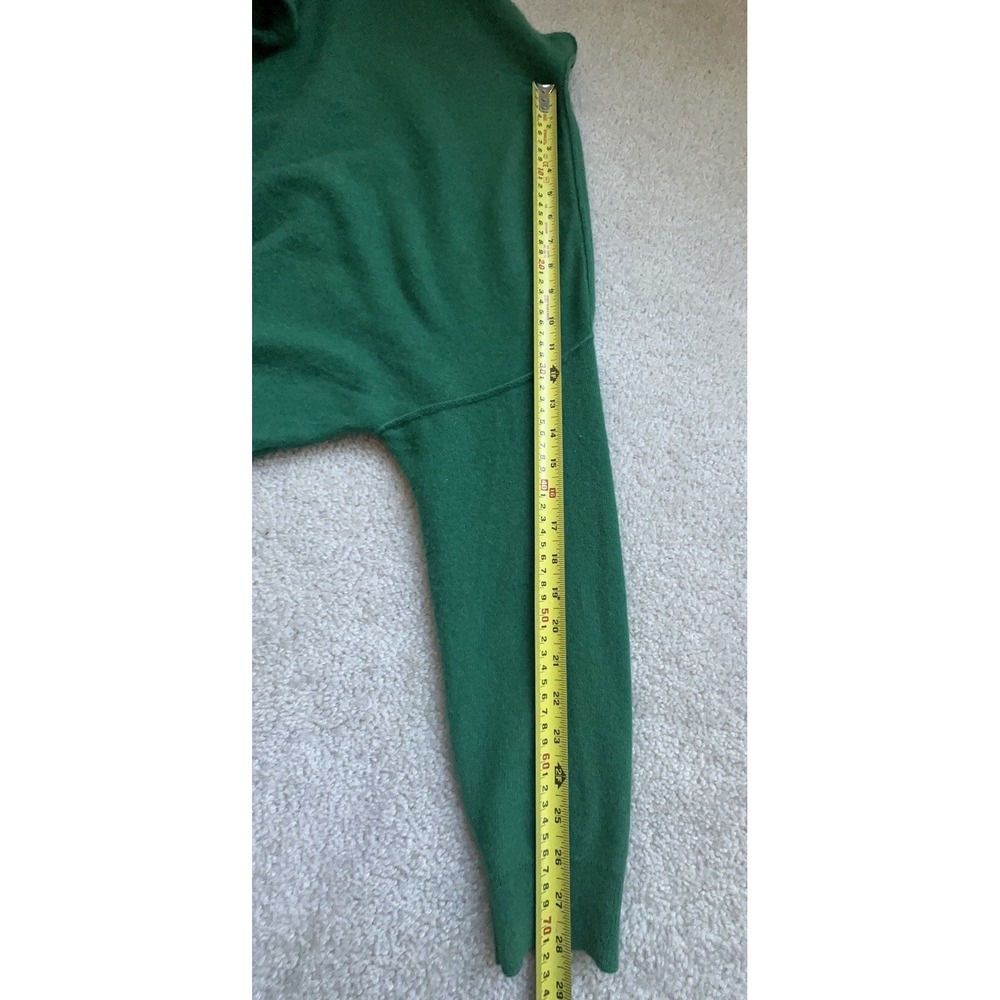 Pilcro Anthropologie Alani 100% Cashmere Mock Neck Cropped Sweater Green Size M - Picture 10 of 10
